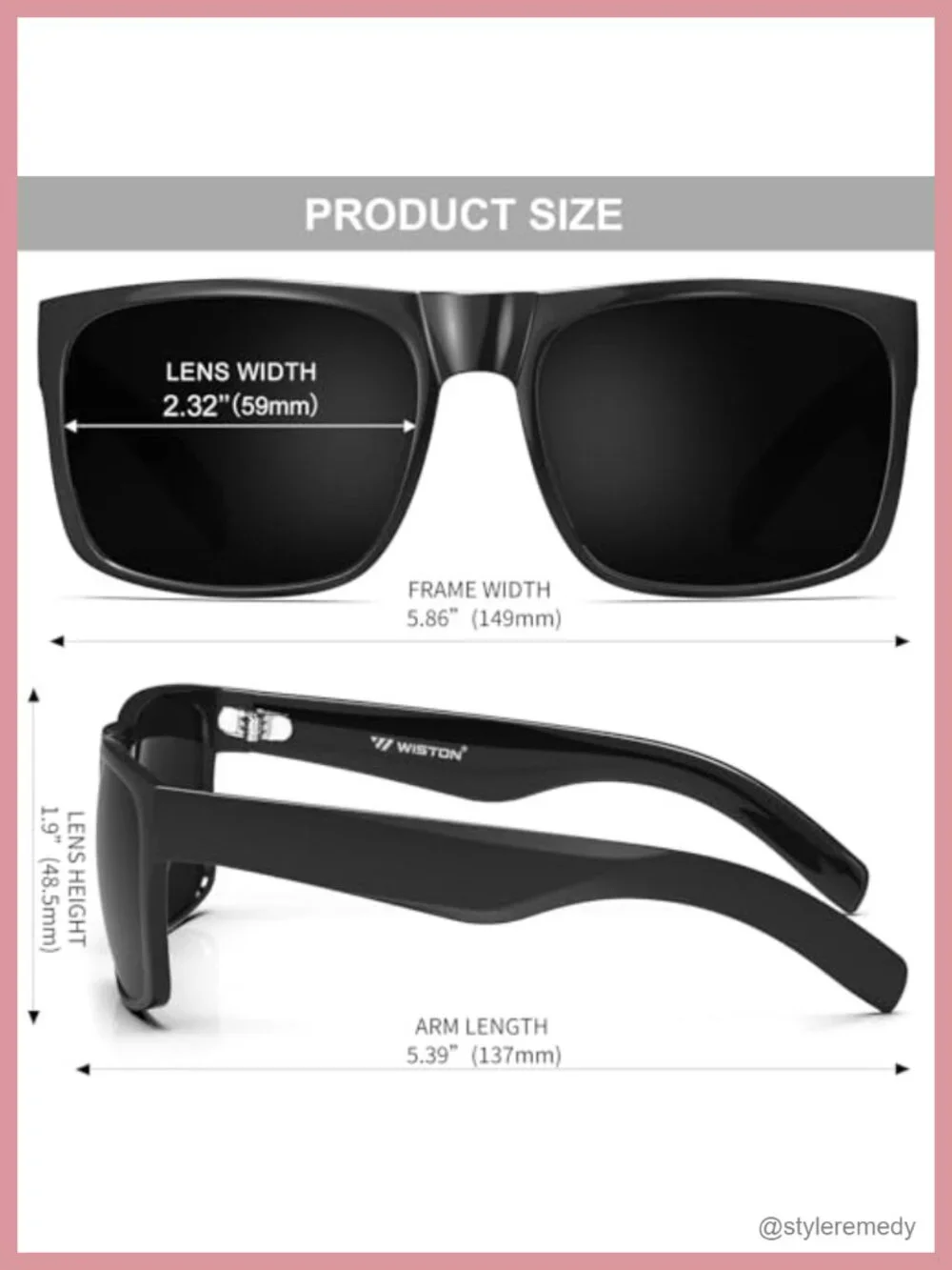 XL Wide Fit Mens Sunglasses Oversized Square TR90 Frame UV400